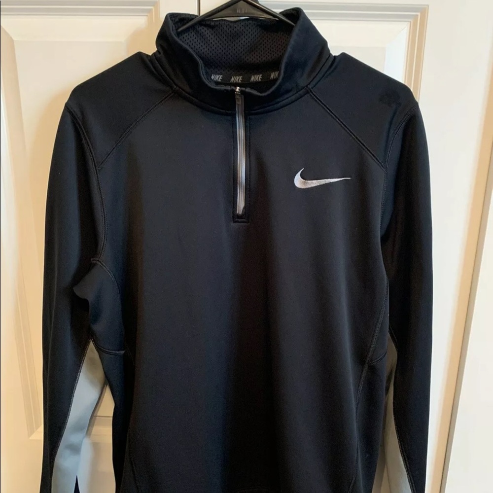Nike Therma-Fit Quarter Half Zip Black Grey